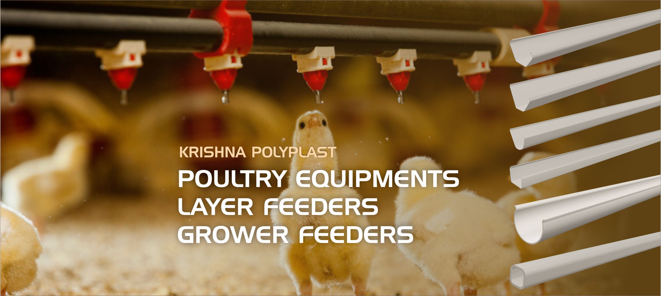 Poultry Equipments PVC Layer Feeder & Grower Feeder