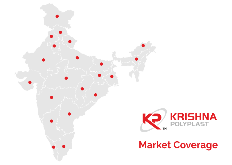 Market coverage of poultry equipments - Krishna Polyplast - Poultry Equipment Manufacturer India